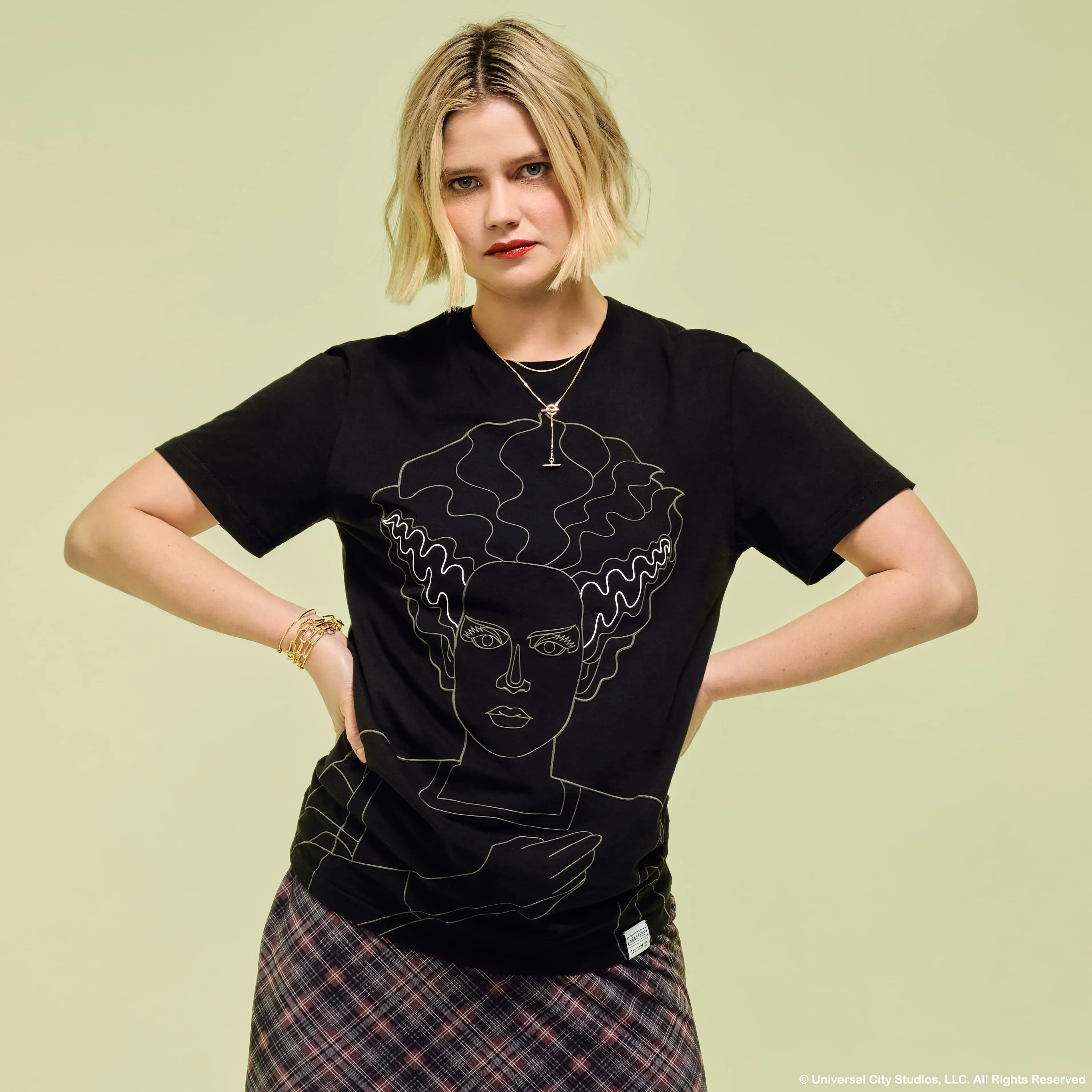 Universal Monsters The Bride Of Frankenstein Unisex Tee - Image 2