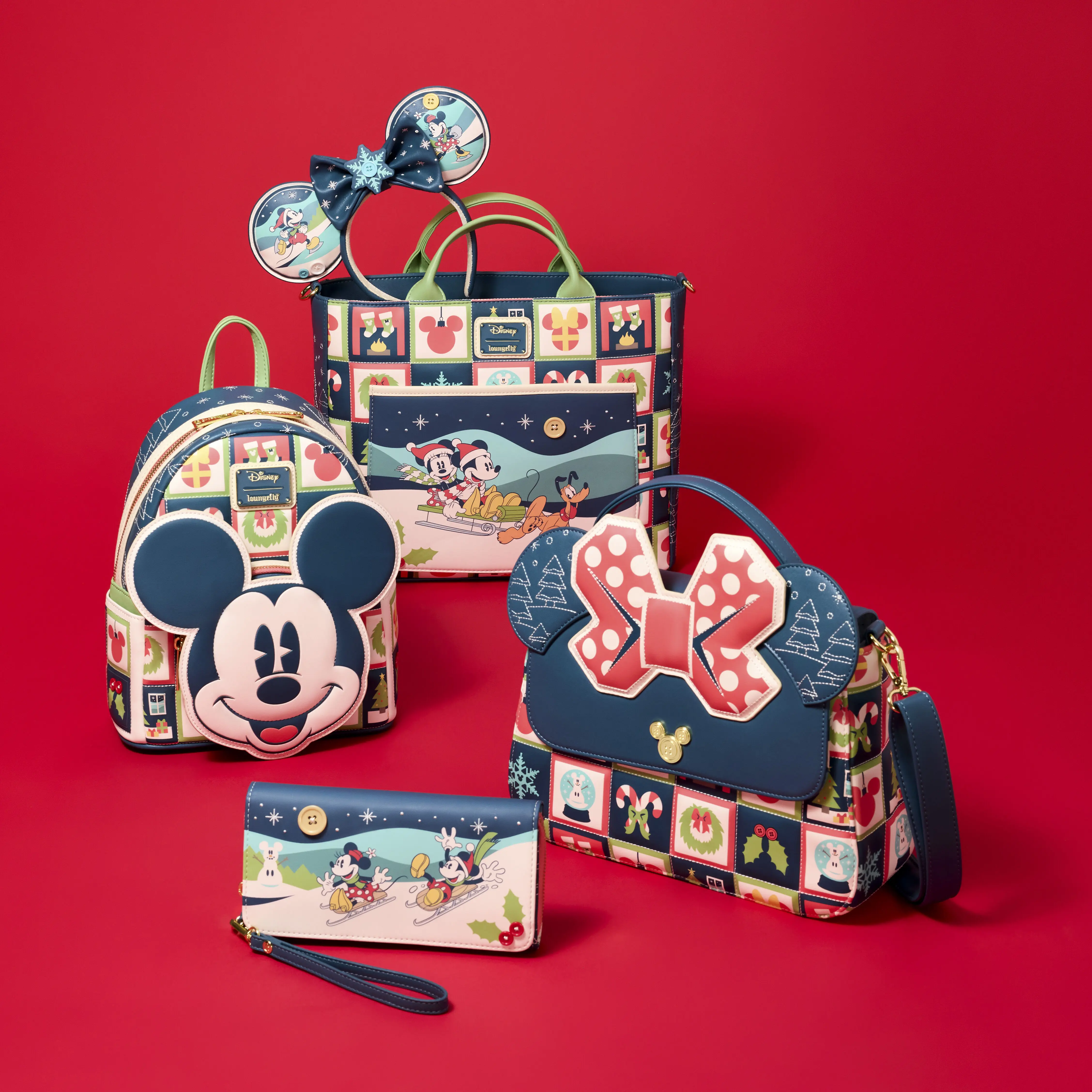 Mickey & Friends Holiday Convertible Backpack & Tote Crossbody Bag - Image 3
