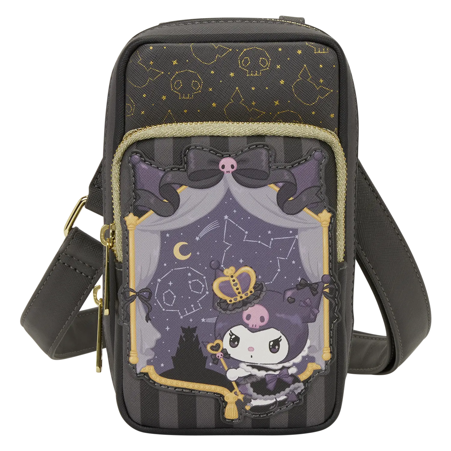 Sanrio Kuromi 20th Anniversary Cell Phone Crossbody Bag with Coin Bag