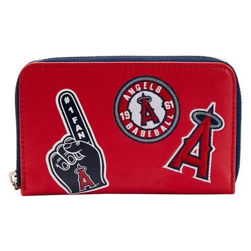 MLB LA Angels Patches Zip Around Wallet