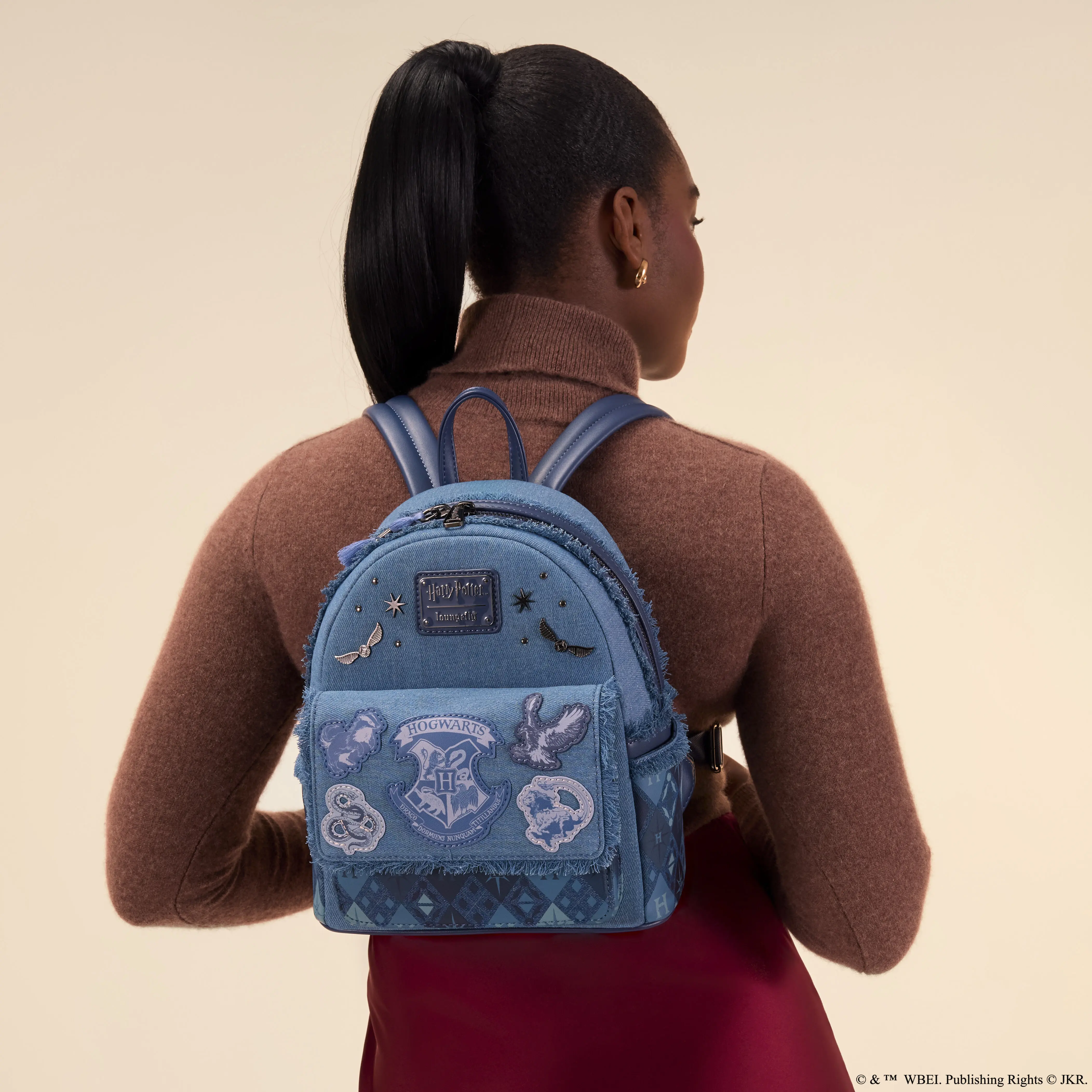 Harry Potter Hogwarts Denim Mini Backpack - Image 2