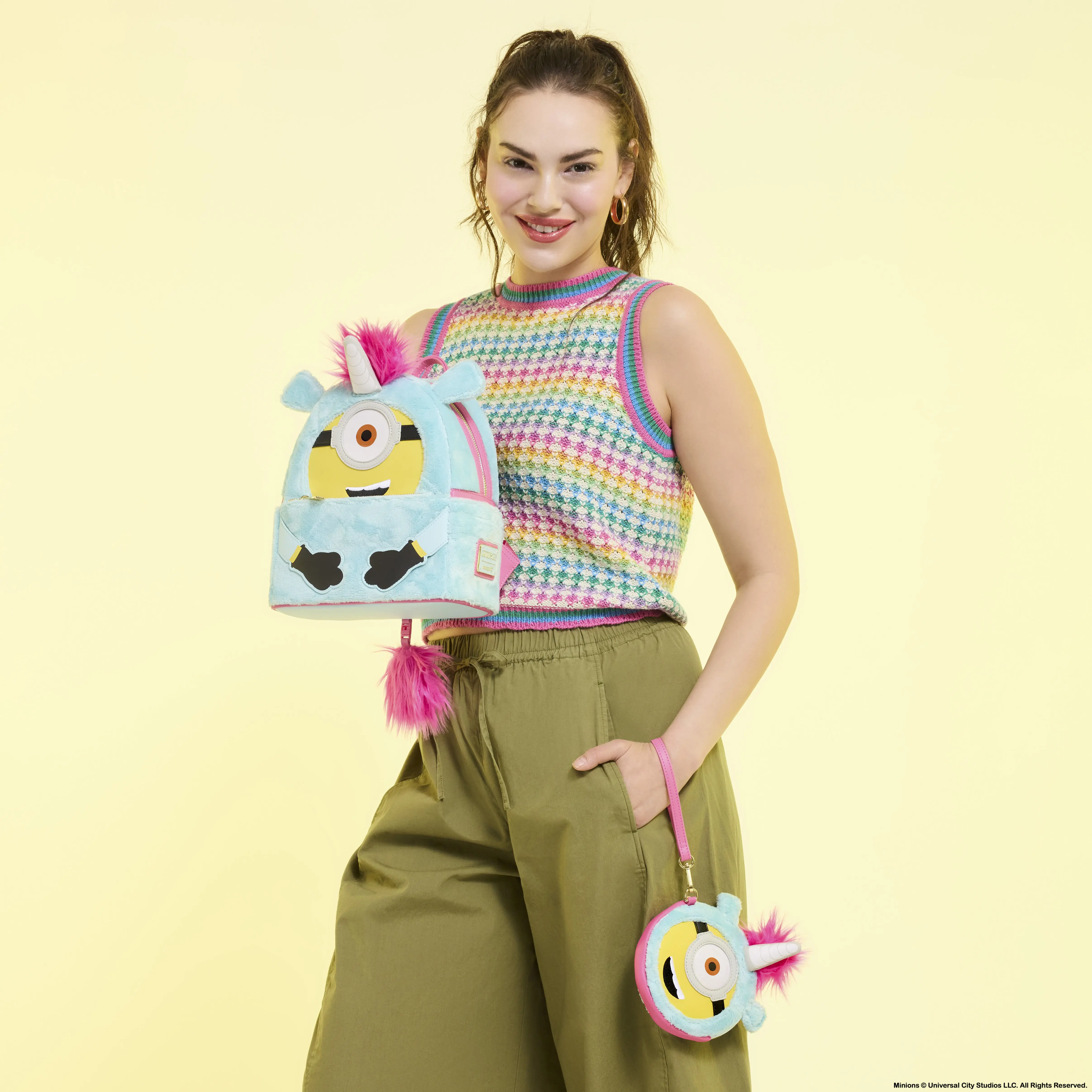 Minions Fluffy Unicorn Exclusive Costume Plush Wristlet Wallet - Image 3