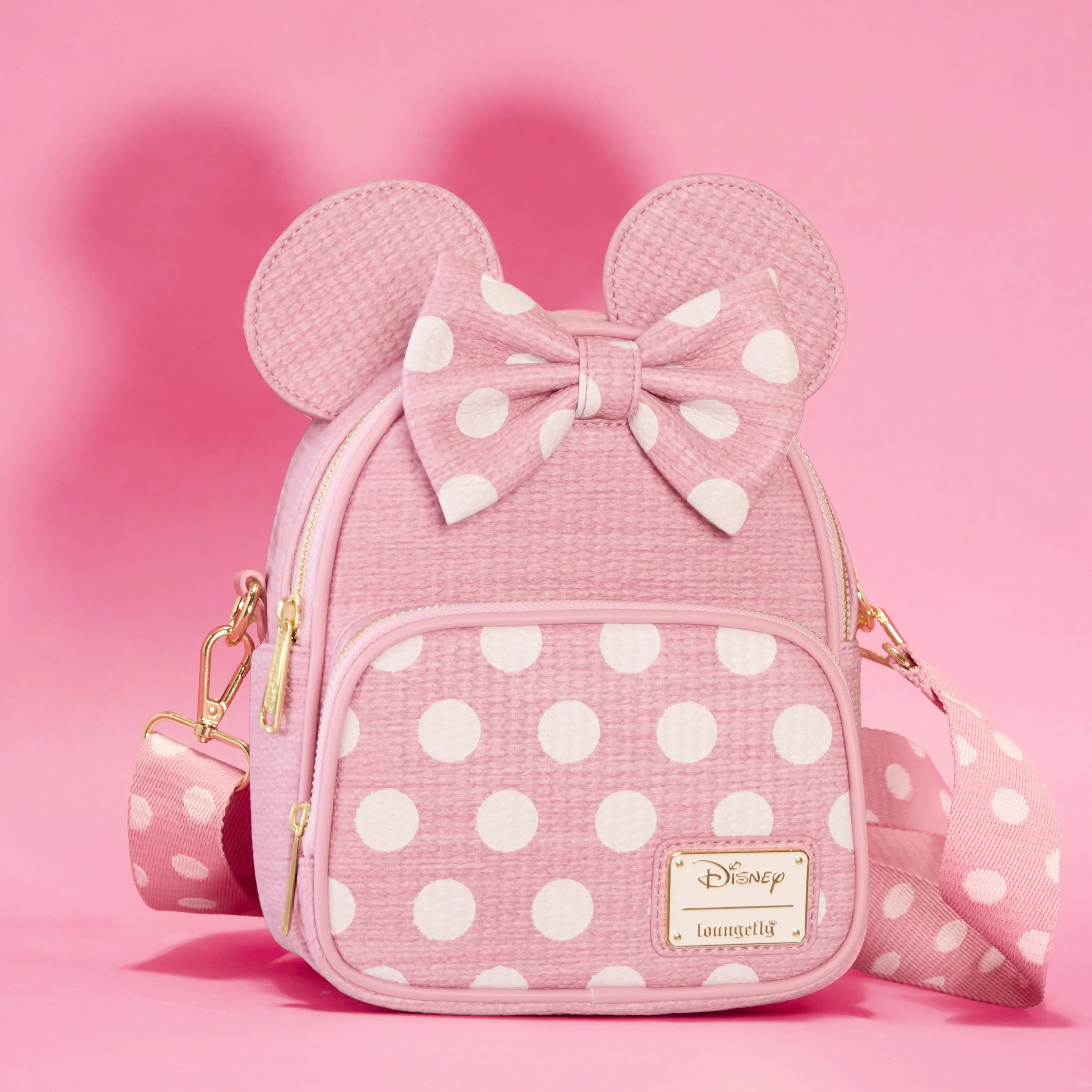 Minnie Mouse Woven Texture Convertible Mini Backpack & Crossbody Bag - Image 2
