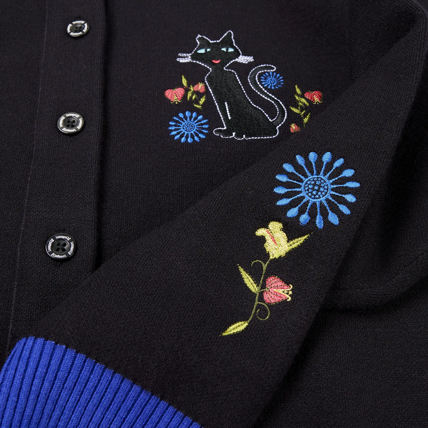 Coraline Floral Cat Collared Cardigan - Image 5