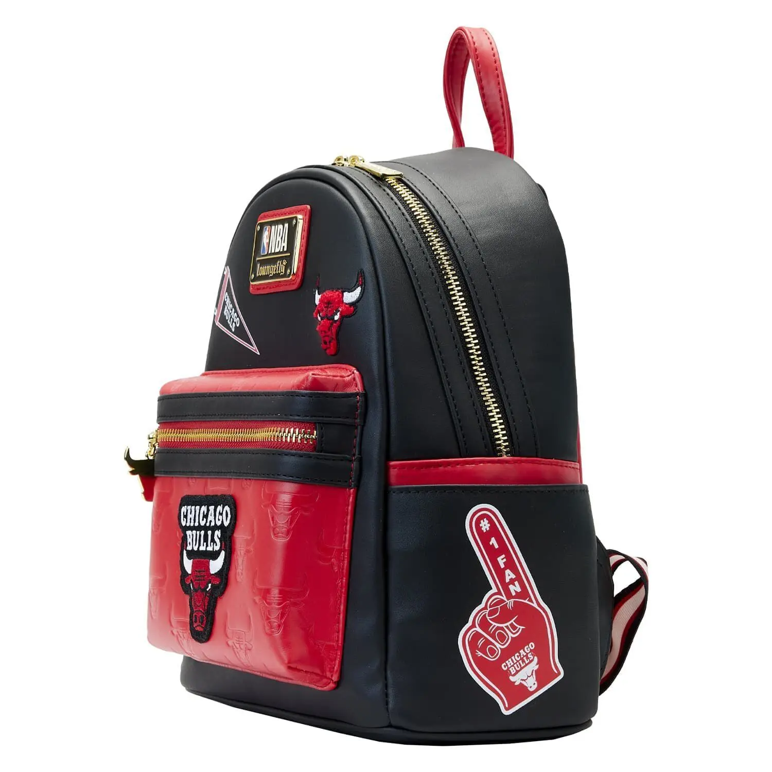 NBA Chicago Bulls Patch Icons Mini Backpack - Image 3