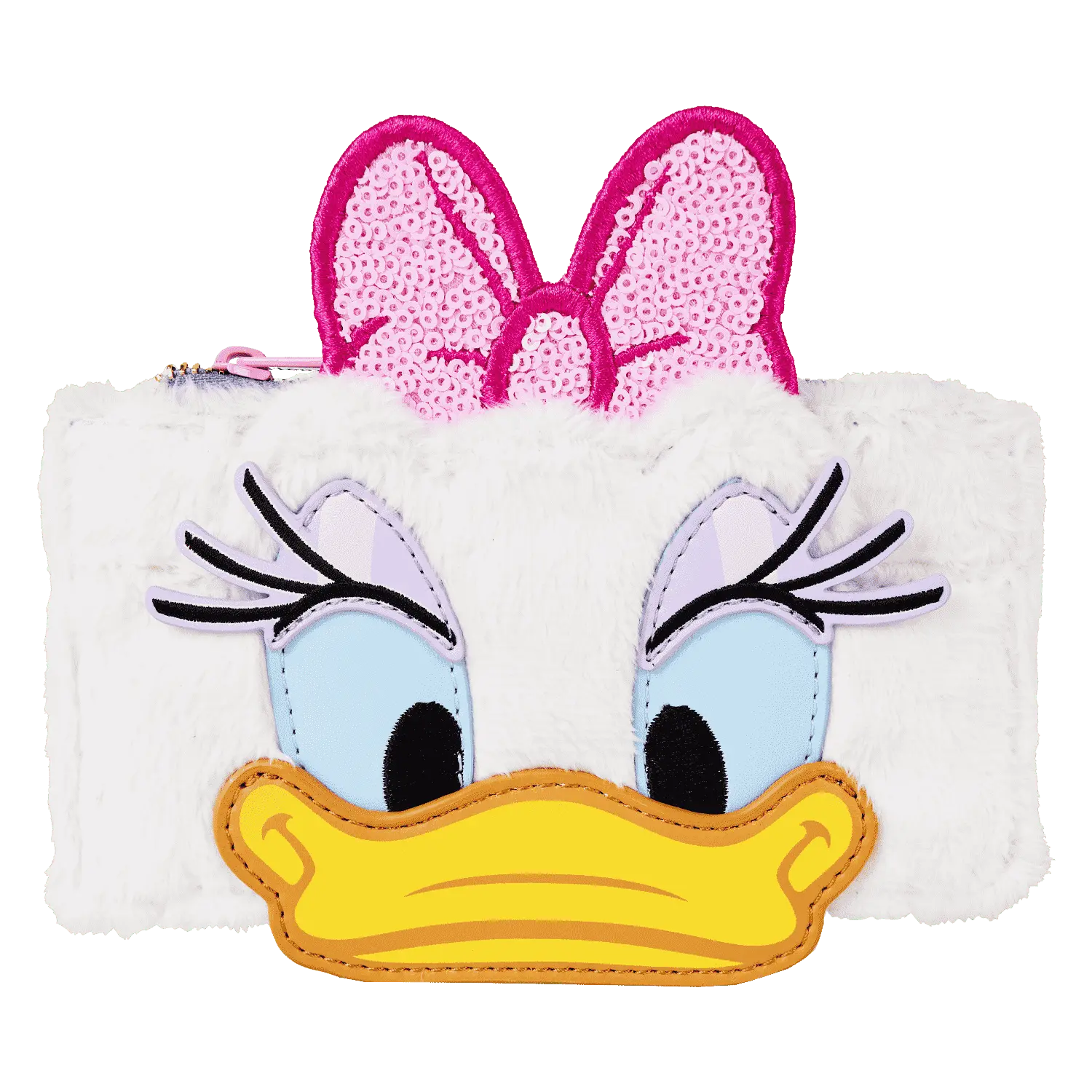Daisy Duck 85th Anniversary Sequin Plush Cosplay Large Card Holder