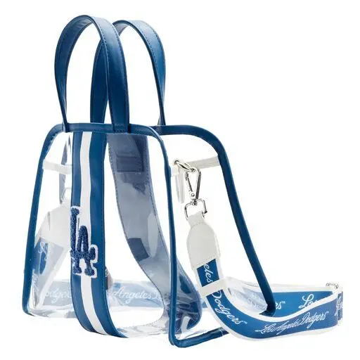 MLB LA Dodgers Clear Tote Crossbody Stadium Bag with Pouch - Image 3