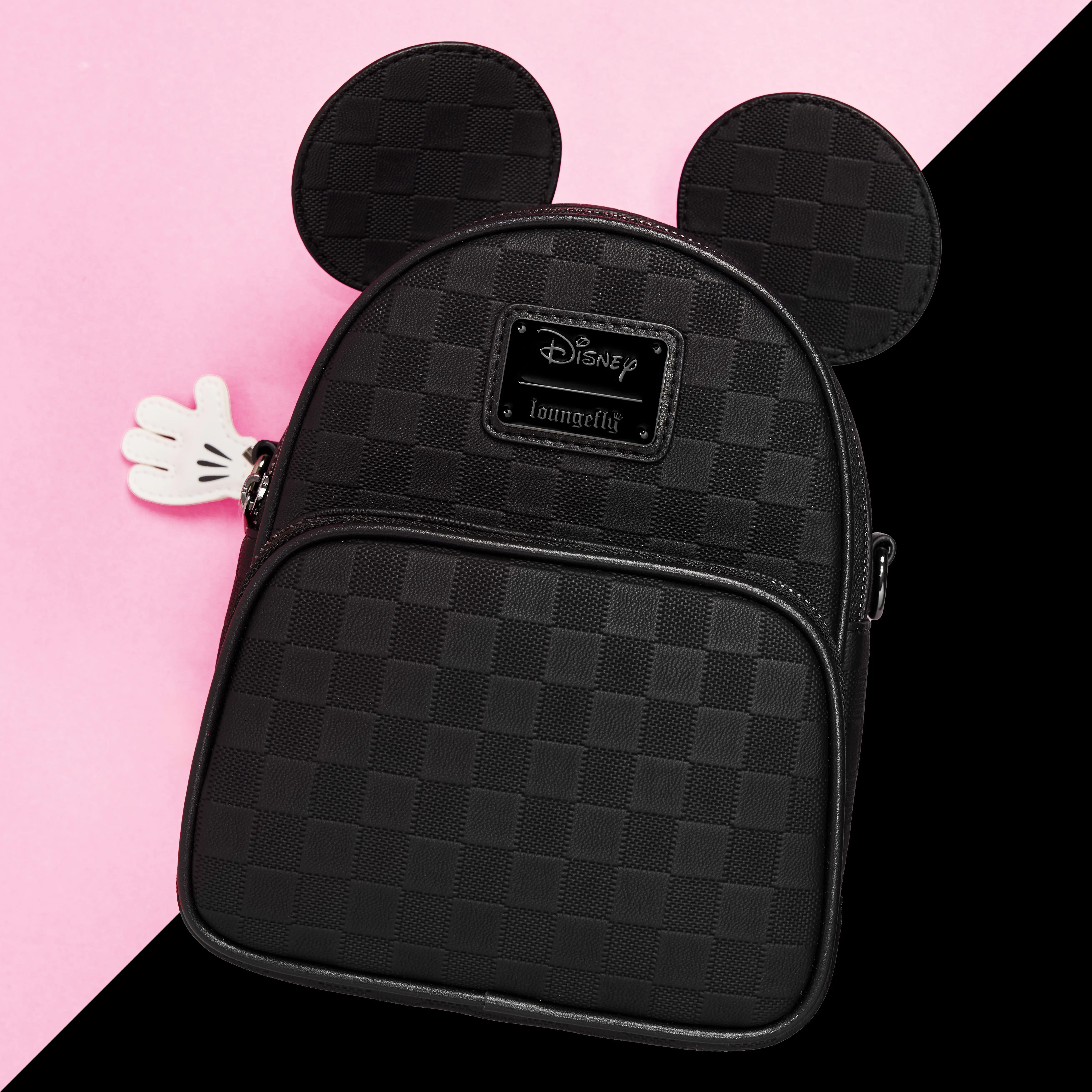 Mickey Mouse Checkered Texture Convertible Mini Backpack & Crossbody Bag - Image 2