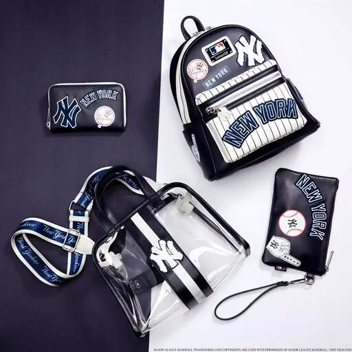 MLB NY Yankees Clear Tote Crossbody Stadium Bag with Pouch - Image 2