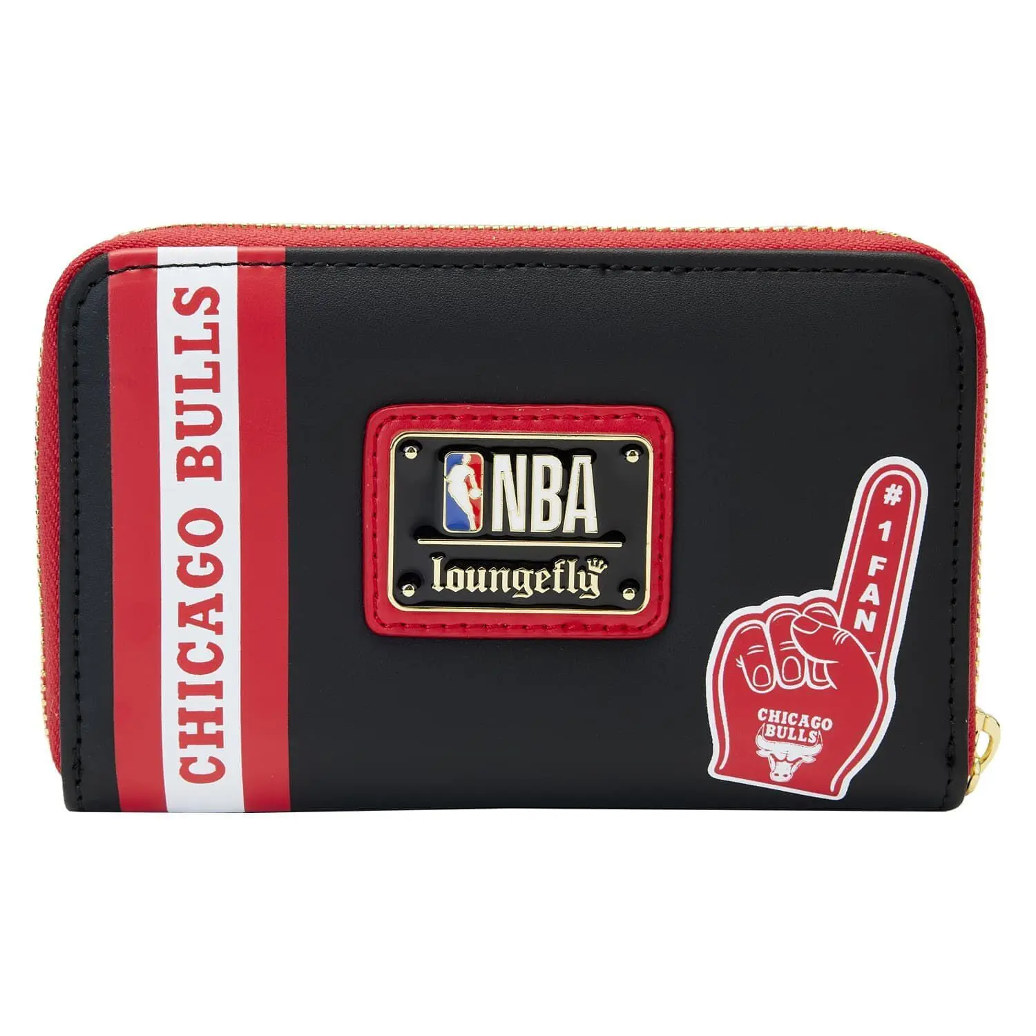 NBA Chicago Bulls Patch Icons Zip Around Wallet - Image 4