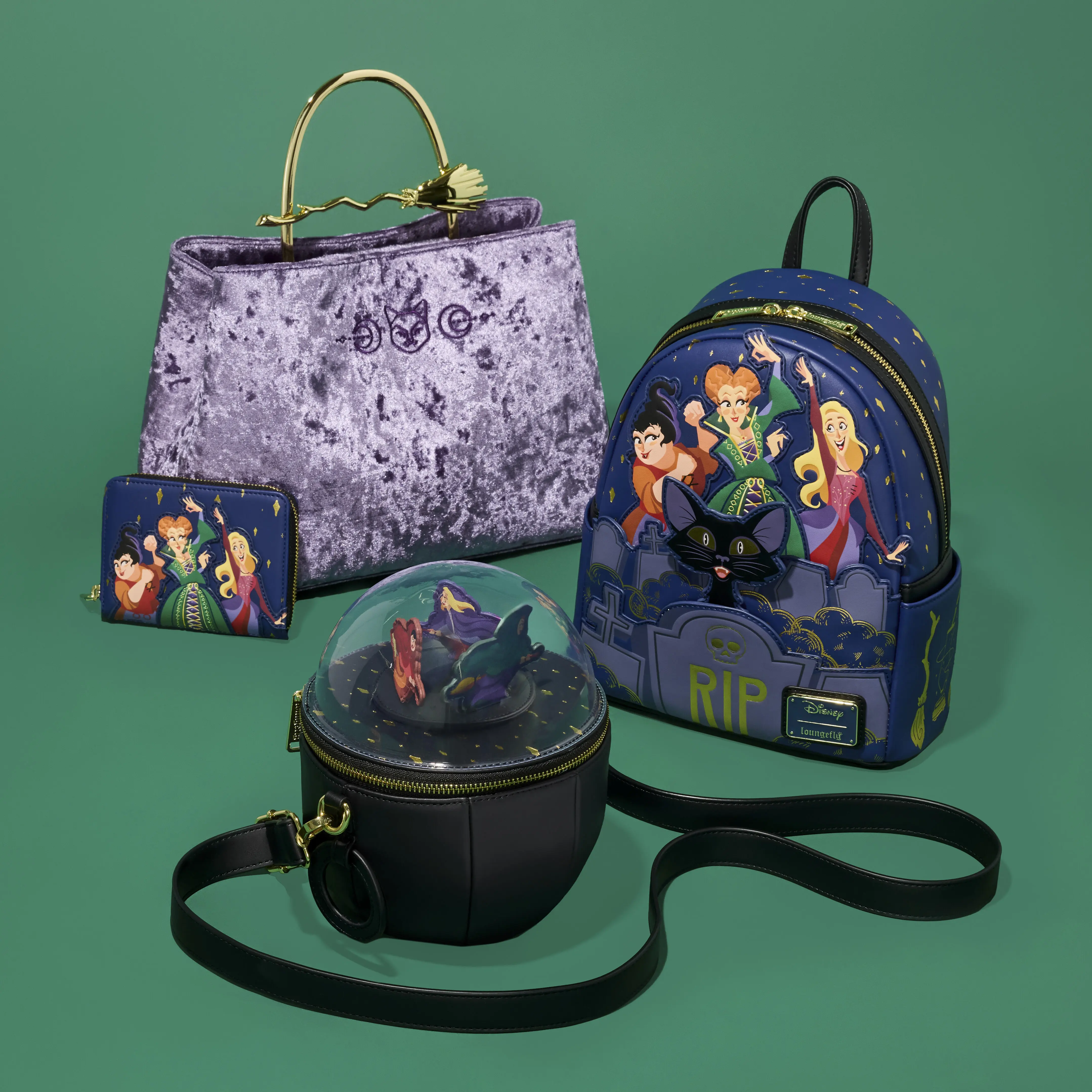 Hocus Pocus Sanderson Sisters Flying Dome Figural Crossbody Bag - Image 2