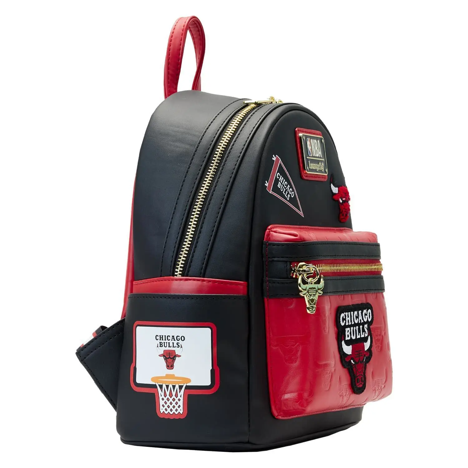 NBA Chicago Bulls Patch Icons Mini Backpack - Image 5