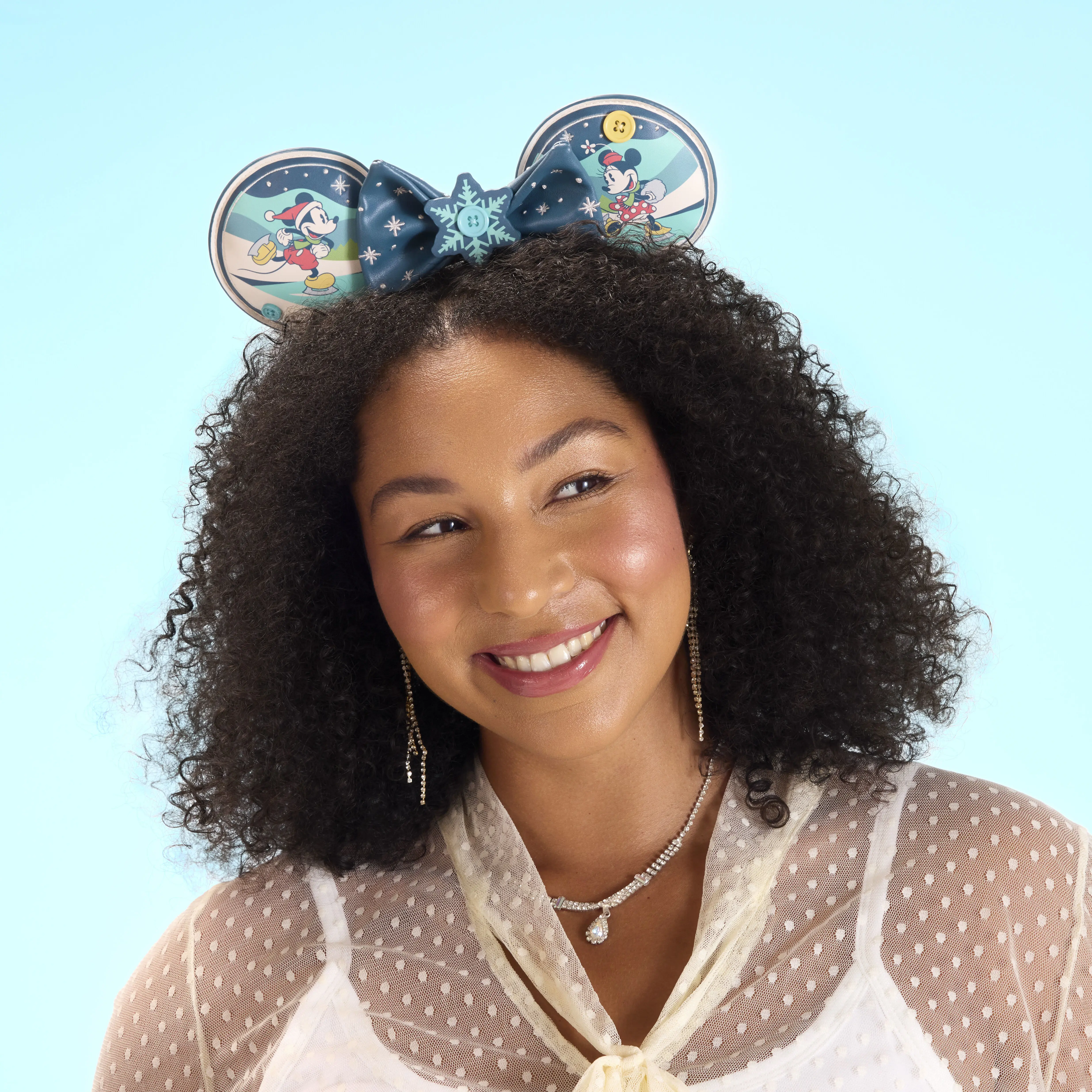 Mickey & Minnie Holiday Ear Headband - Image 2
