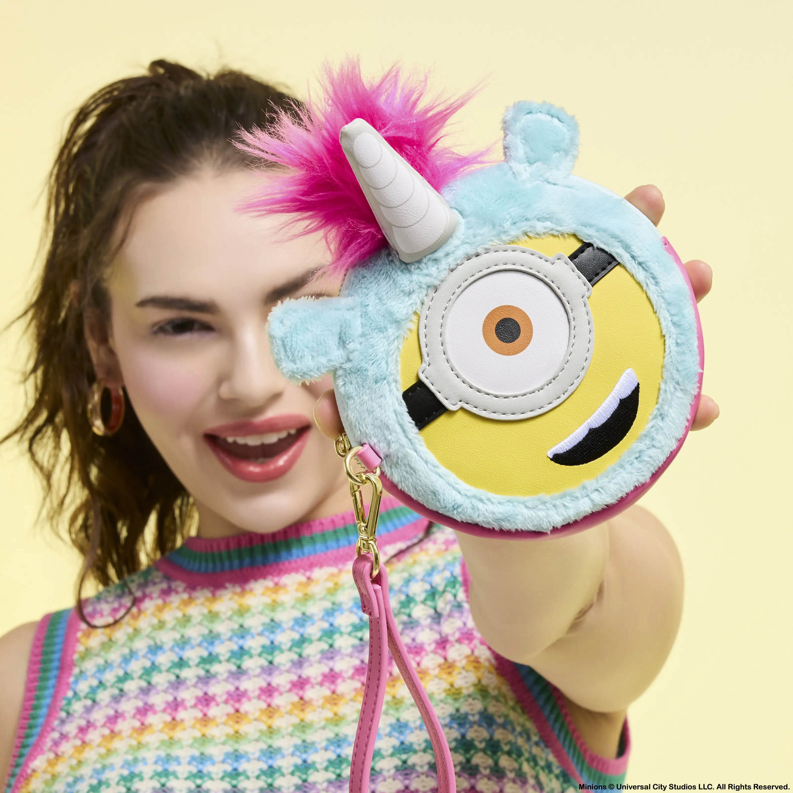 Minions Fluffy Unicorn Exclusive Costume Plush Wristlet Wallet - Image 2