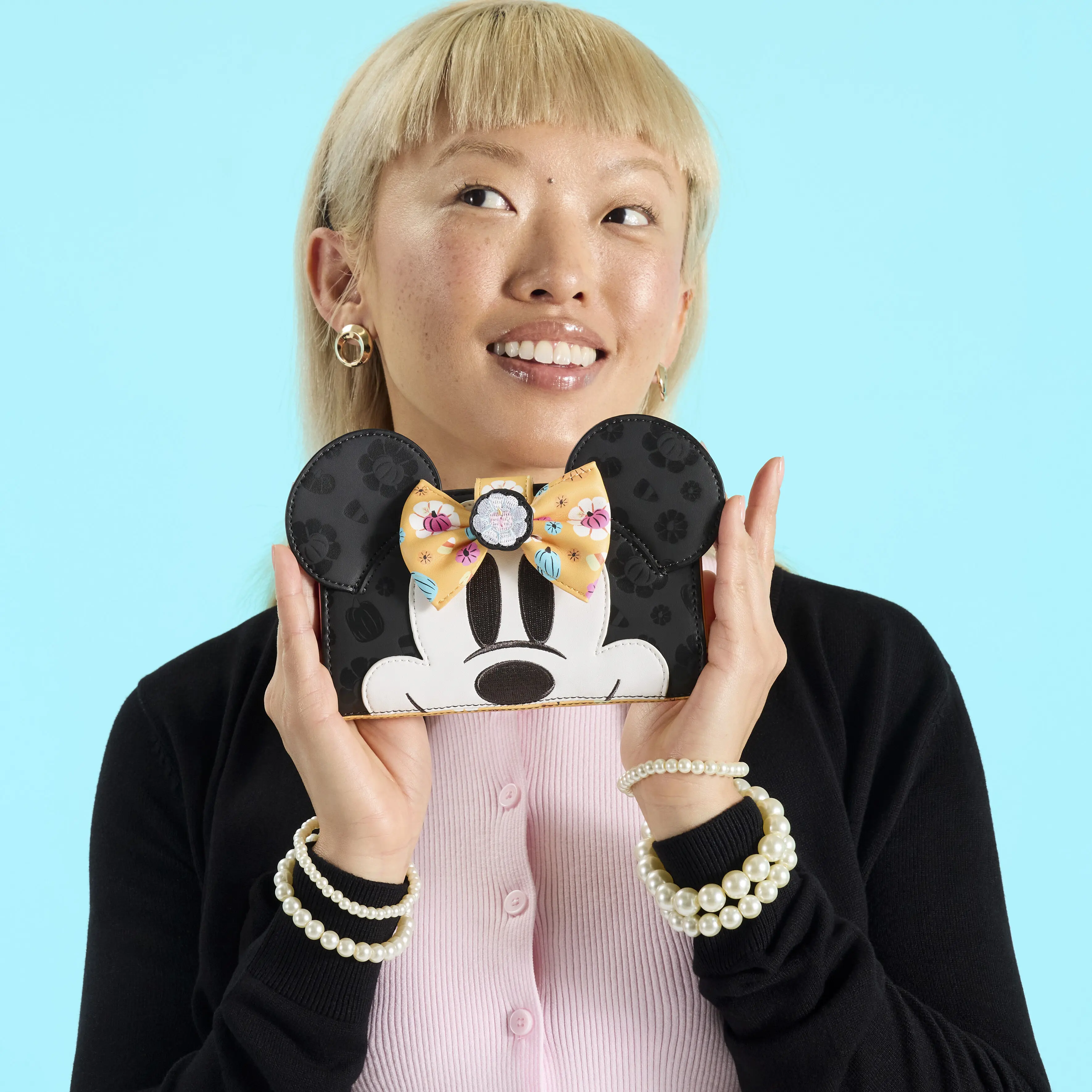Minnie Mouse Cosplay Floral Pumpkin Flap Wallet - Image 2