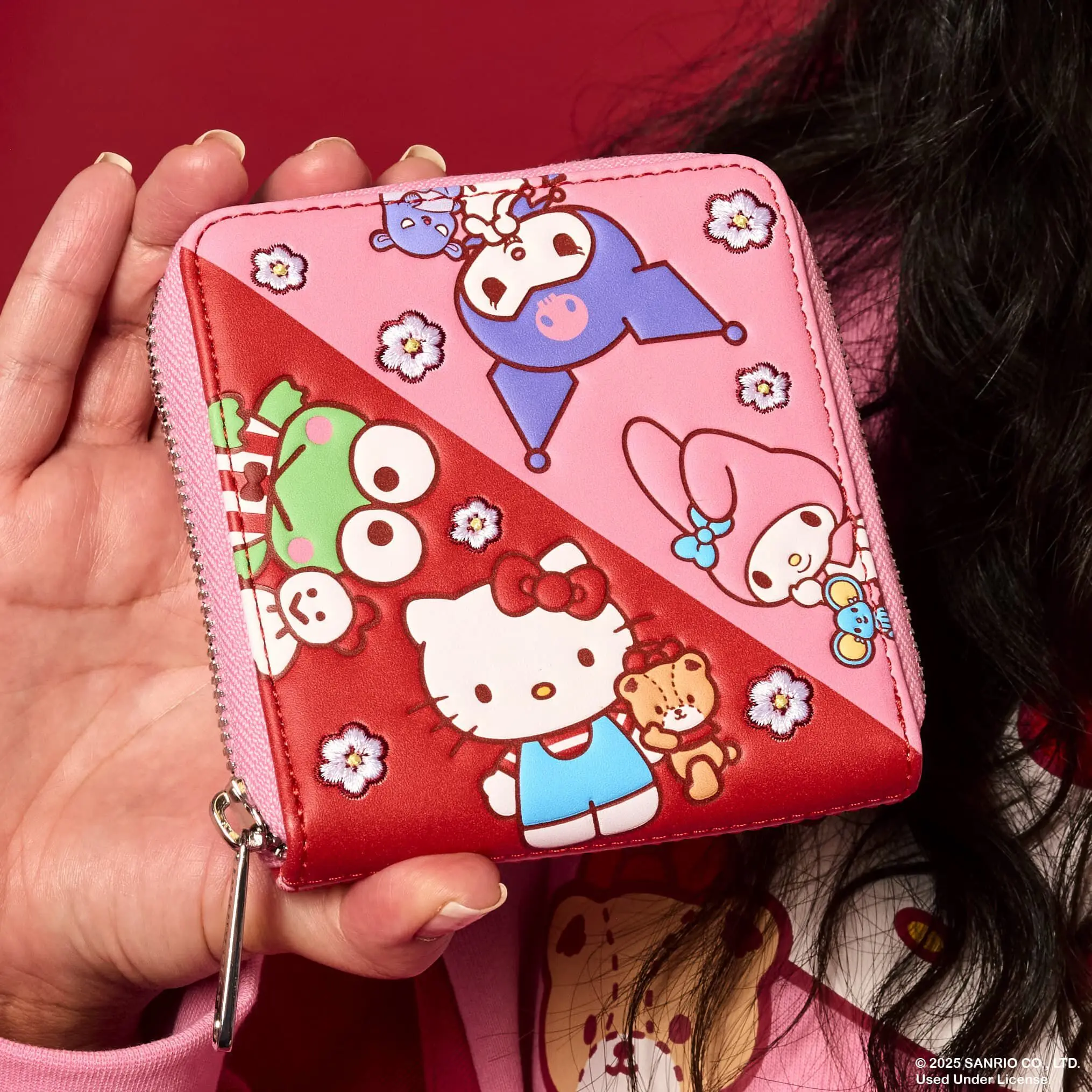 Sanrio Hello Kitty & Friends Color Block Zip Around Wallet - Image 2