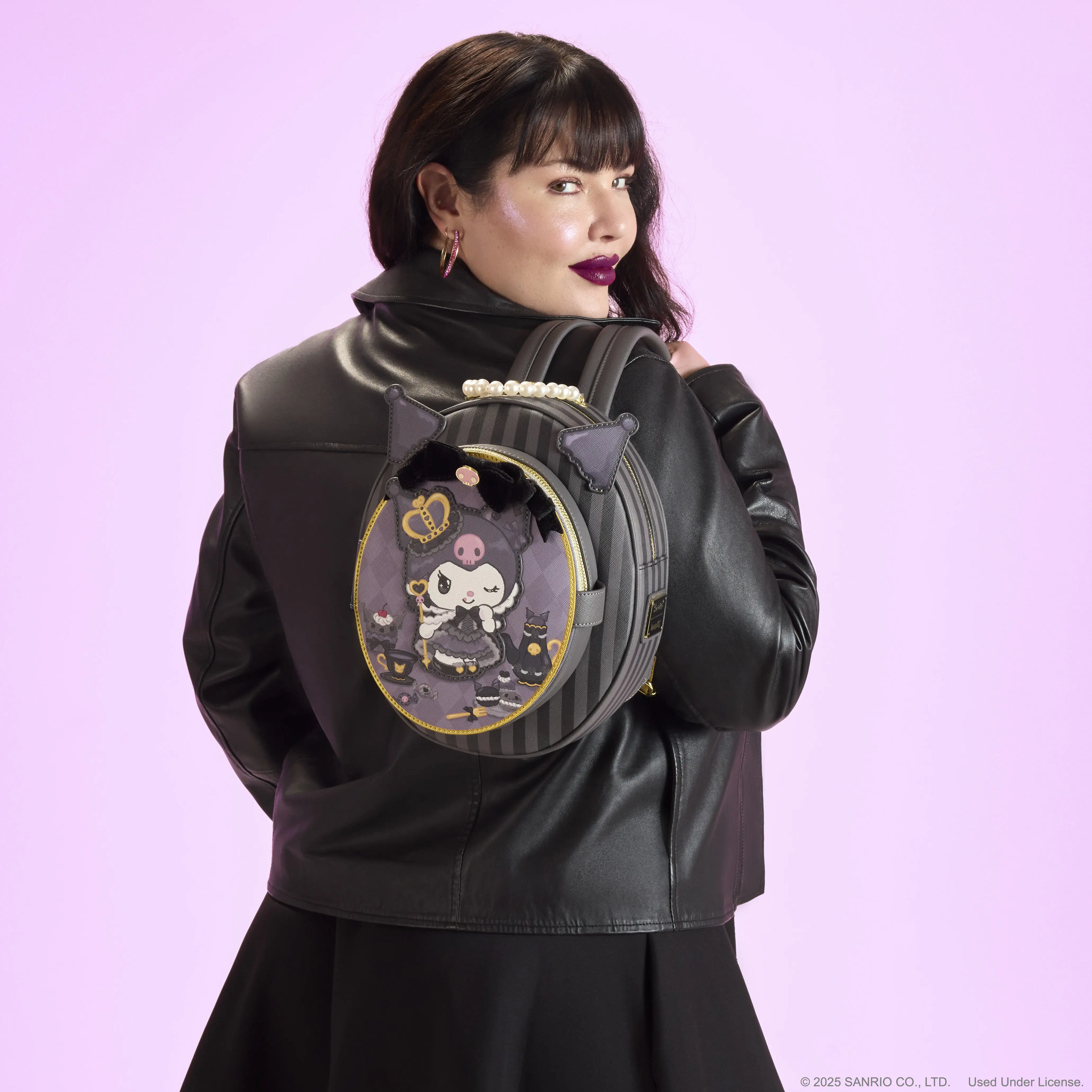 Sanrio Kuromi 20th Anniversary Cameo Mini Backpack - Image 3