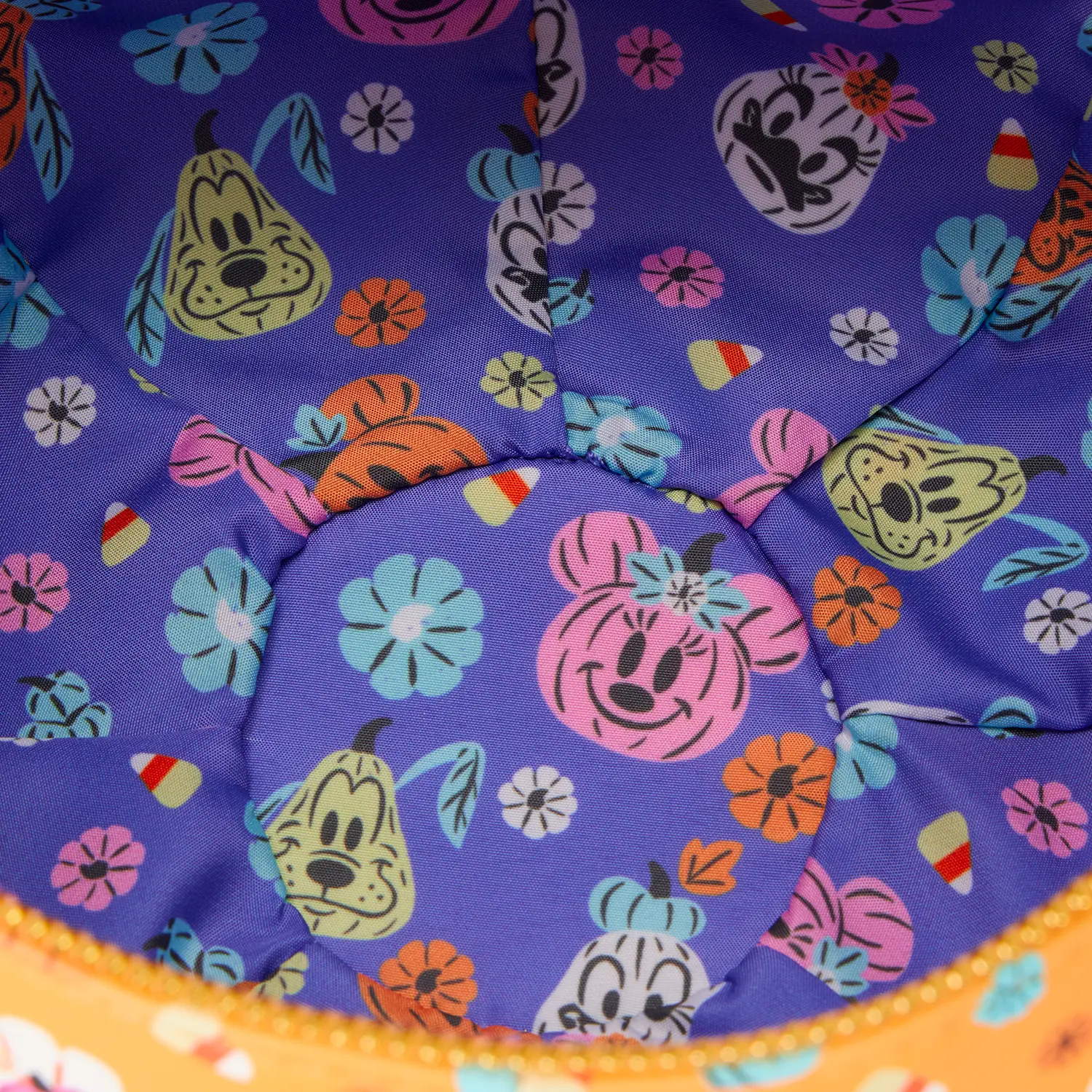 Mickey Mouse Floral Pumpkin Head Glow Figural Crossbody Bag - Image 7
